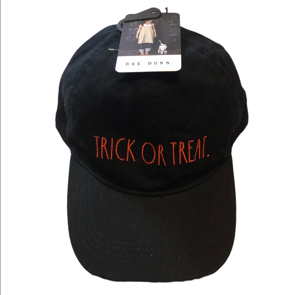 🆕 Rae Dunn TRICK or TREAT Baseball Hat Black